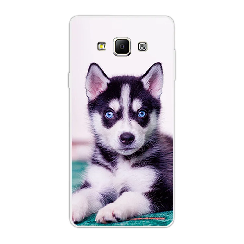 5 &quotдля Samsung Galaxy A7 A700 A7000 силиконовый чехол ТПУ для телефона забавный кот чехлы