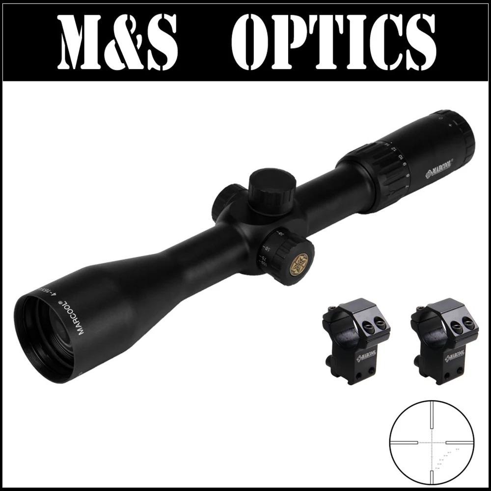 

Marcool 4-16X44 Side Focus Front Focal Plane Optical Sights Rifle Scope Hunting Riflescopes For Tactical Gun Scopes For Adults
