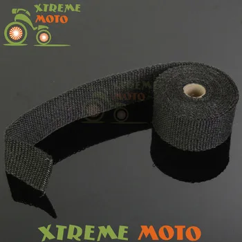 16ft Roll Fiberglass Exhaust Heater Pipe Heat Wrap Tape With Ties For KTM CRF CR YZ YZF WR WRF KX KLX RM RMZ Motorcycle Enduro