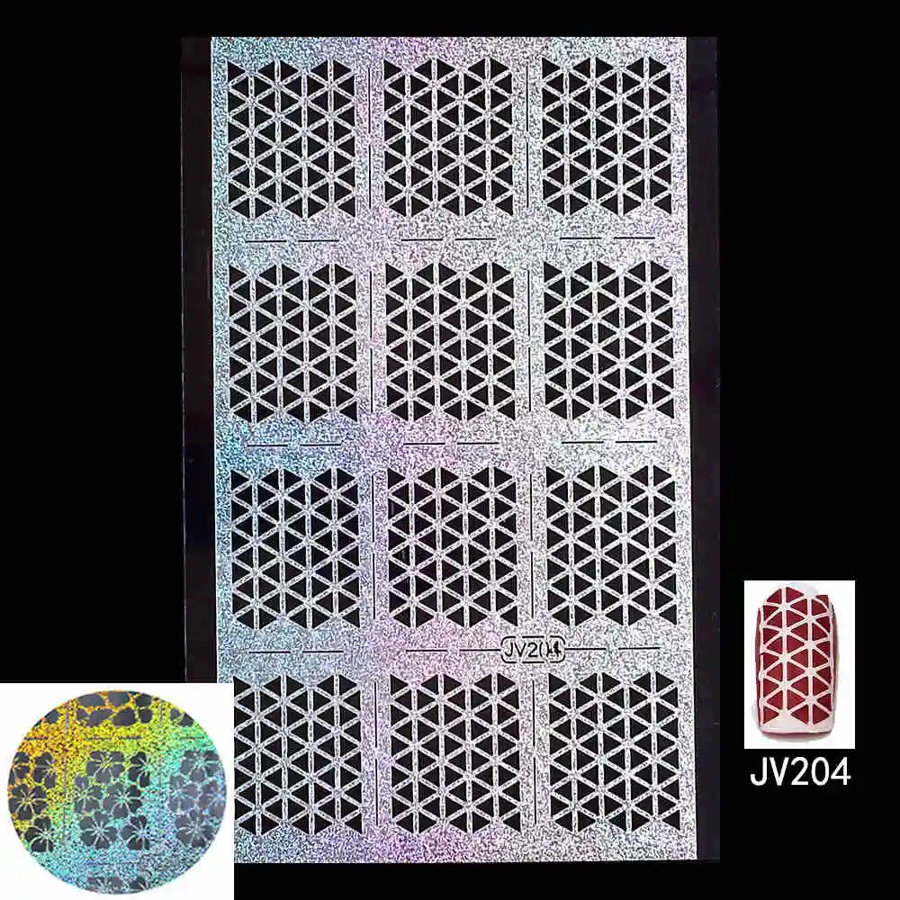 1 лист наклейка для ногтей трафарет аэрография блеск шаблон Точка Цветочный дизайн сексуальные женщины дизайн ногтей Маникюр Инструмент трафарет наклейки для ногтей - Цвет: JV204D