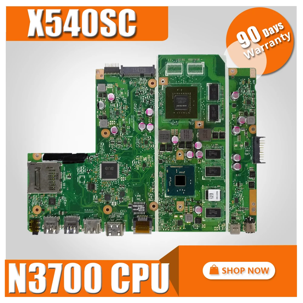 

X540SC Motherboard N3700 4G For ASUS X540S X540SC Laptop motherboard X540SC Mainboard X540SC Motherboard test 100% OK