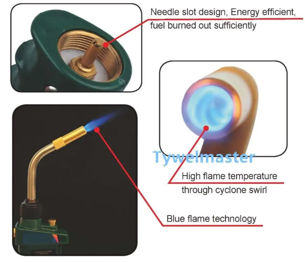Preise Mapp Gas Löten Fackel Selbst Zündung Trigger 1,5 m Schlauch Propan Schweißen Heizung BBQ HVAC Sanitär Schmuck CGA600 Brenner