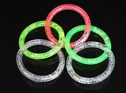 120 шт разноцветный акриловый игрушечный браслет События Аксессуары для вечеринки подарок Led светящийся браслет Круглый пузырь ОСВЕЩЕНИЕ