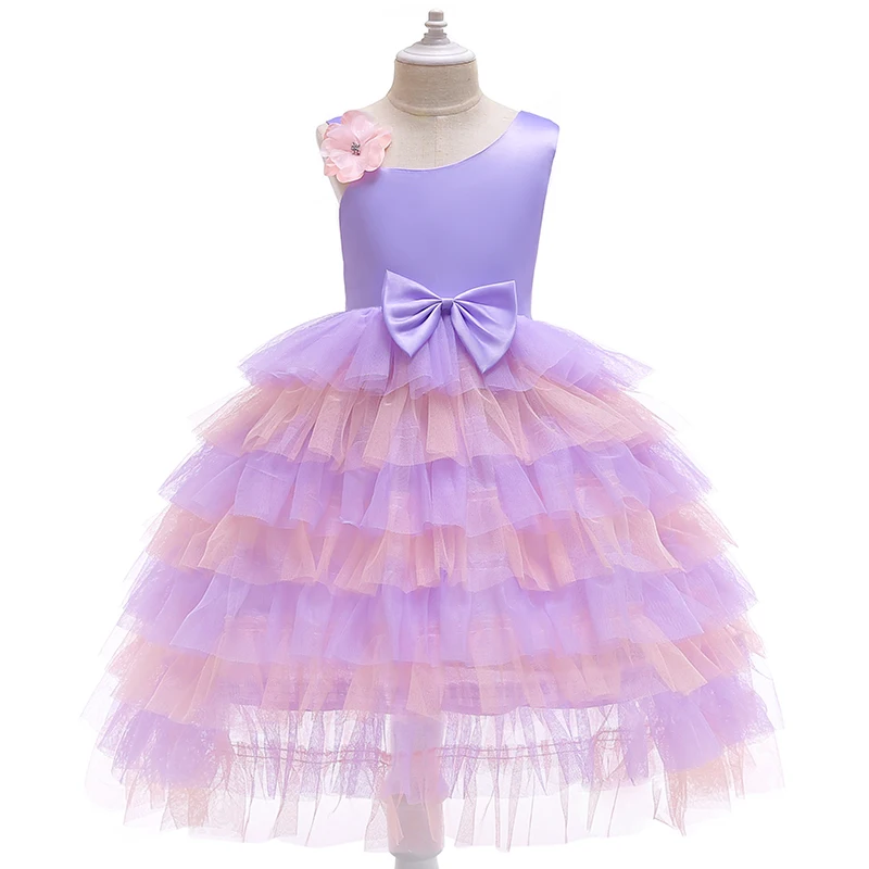 Vestidos Летнее платье для девочек бренд слоистых подростков Единорог для вечеринки платье принцессы Детский костюм для детей Одежда От 2 до 6 лет