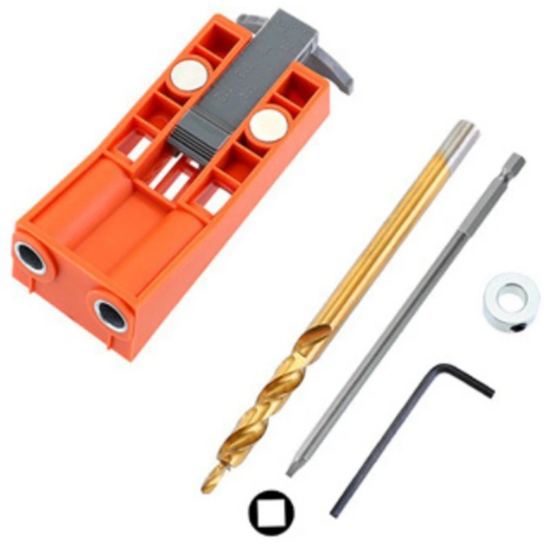 HLZS-шнековый экстрактор 9,5 мм деревообрабатывающий инструмент косой Дырокол локатор для мебели пробивки дерева бурения шаг сверла - Цвет: Orange