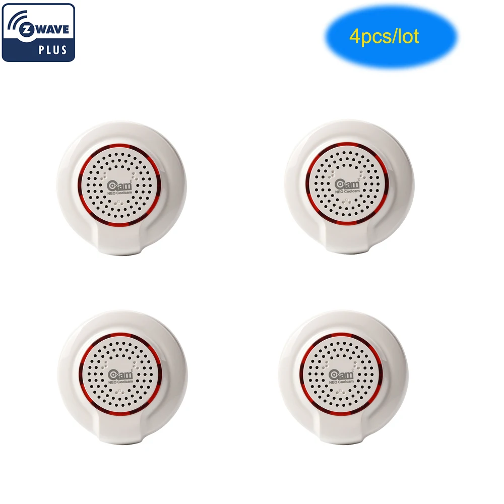 NEO COOLCAM 4PCS LOT Z wave Wireless Siren font b Alarm b font Sensor Compatible with