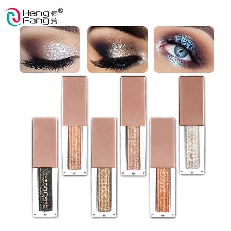 

Hengfang Glitter Eye Shadow Professional 3D Eyes Makeup Glitter Single Color Eyeshadow Gel Party Brand Cosmetics Flash Powder