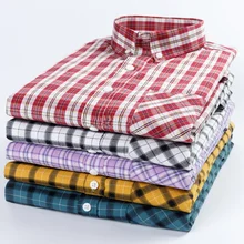 DAVYDAISY новинка осень хлопок мужские рубашки клетчатая рубашка мужская с длинным рукавом удобные повседневные рубашки мужская одежда DS-261