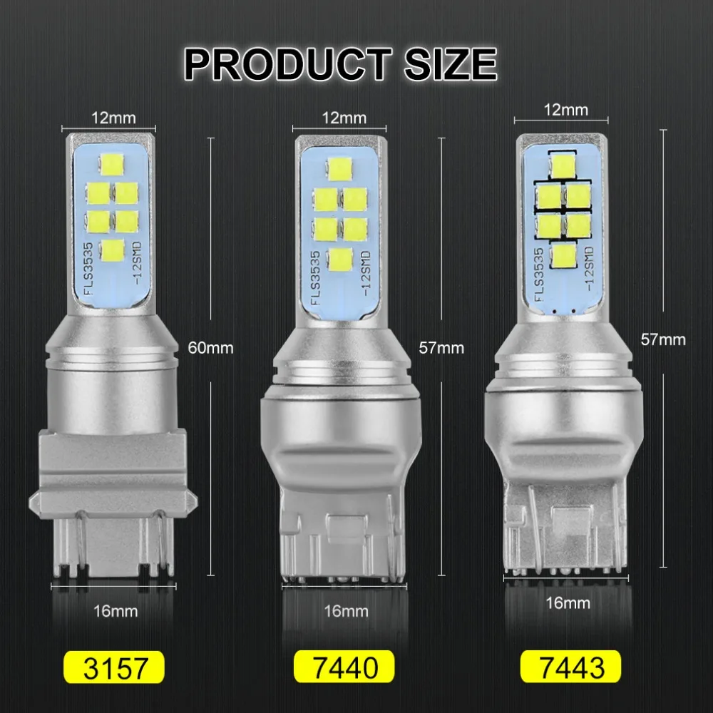 S& D 2 шт. T20 7443 W21/5 Вт Светодиодный 7440 W21W WY21W T25 3157 P27/7 Вт светодиодный лампы 12 В 21 Вт/5 Вт Автомобильные лампы тормоза заднего хода