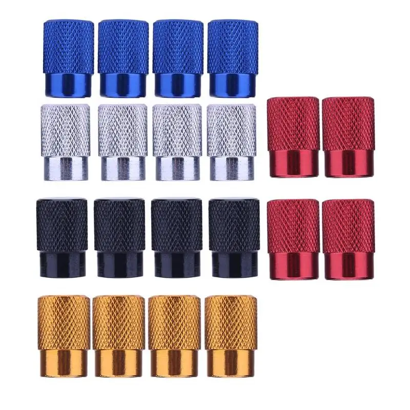 4pcs Universal Car Auto Tire Wheel Air Valve Stem Caps Dust Covers for Schrader Valve Aluminum