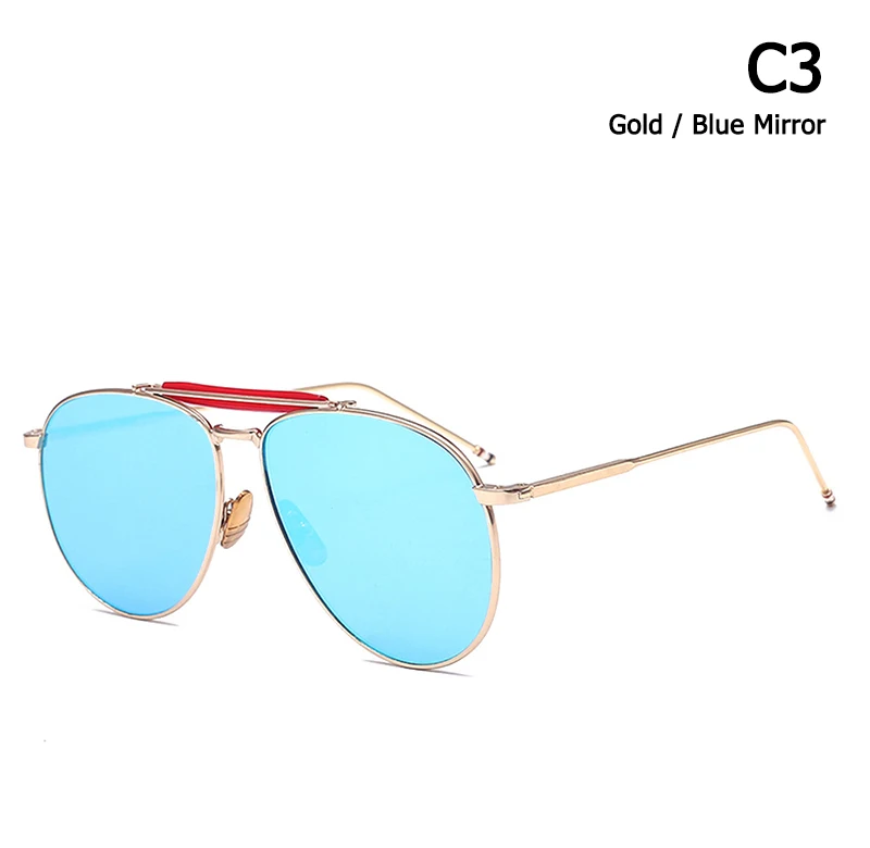JackJad модные брендовые Популярные Стильные 015 авиационные солнцезащитные очки для мужчин и женщин, плоские зеркальные солнцезащитные очки Oculos De Sol Gafas Masculino - Цвет линз: 3