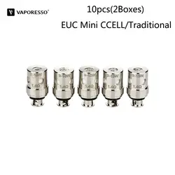 10 шт. оригинальный Vaporesso EUC мини CCELL EUC мини традиционная катушка головка 1.3ohm 1.4ohm атомайзер ядро для моросящего бака электронных сигарет