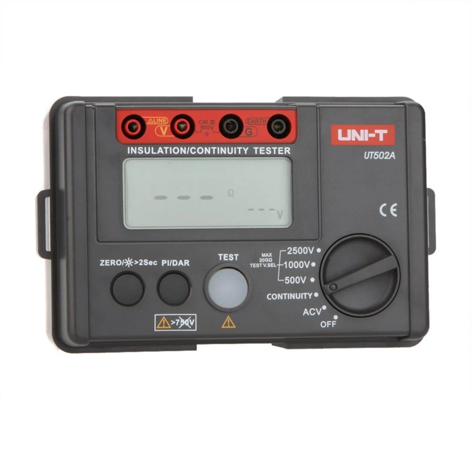

UNI-T UT502A 2500V Insulation Resistance Testers Megohmmeter Voltmeter Continuity Tester megger w/LCD Backlig