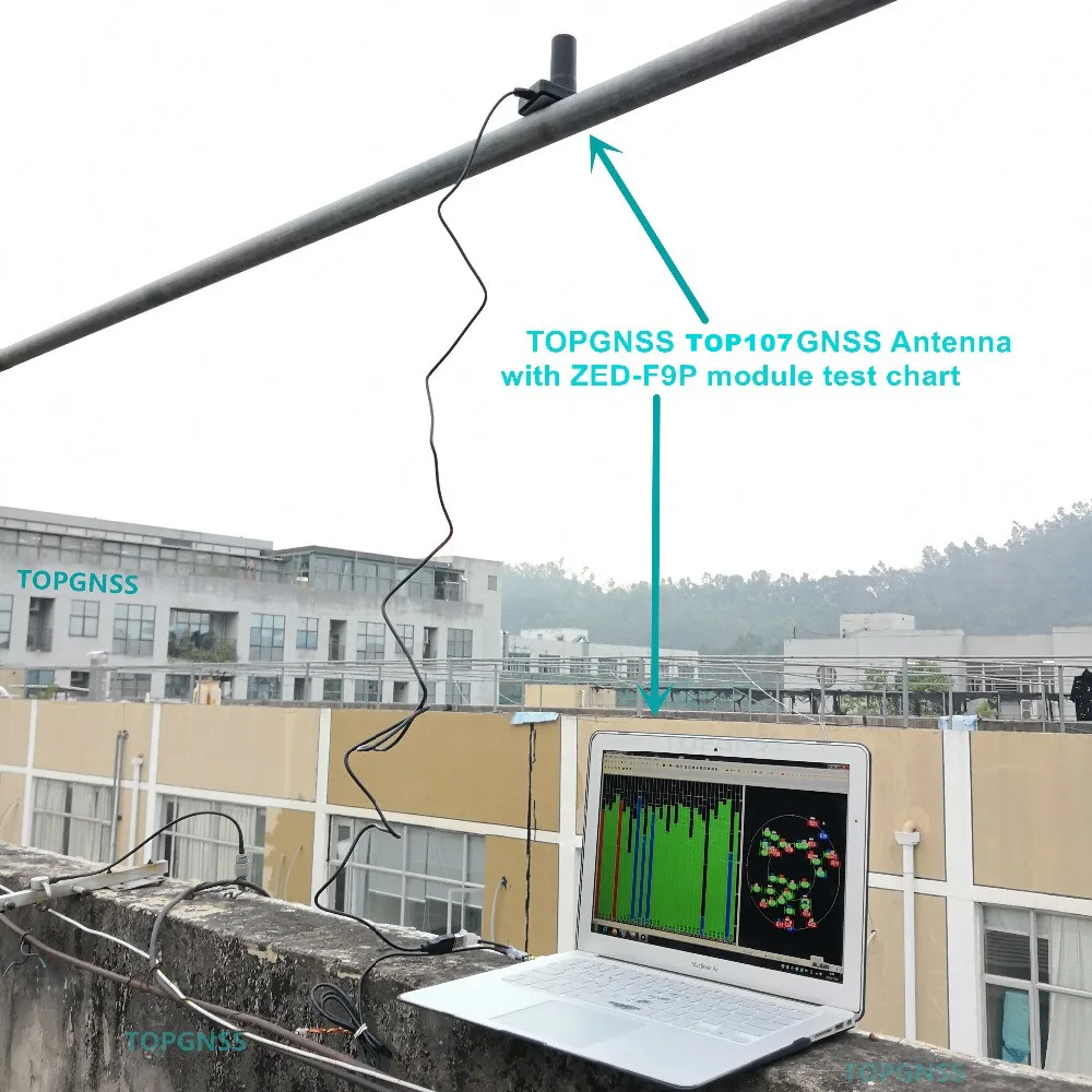 Spiral GNSS antenna TOP107, light drone RTK support GPS / GLONASS / Beidou satellite navigation system, aerial UAV / UGV antenna