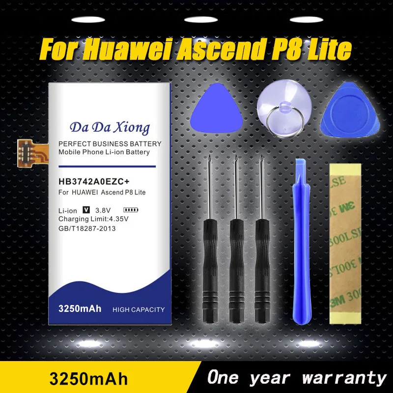 

100% Original 3250mAh HB3742A0EZC+ Battery for Huawei Ascend P8 Lite Battery GR3 2016 TAG-L21 L22 L23 L01 L03 L13 ALE-L21 UL00