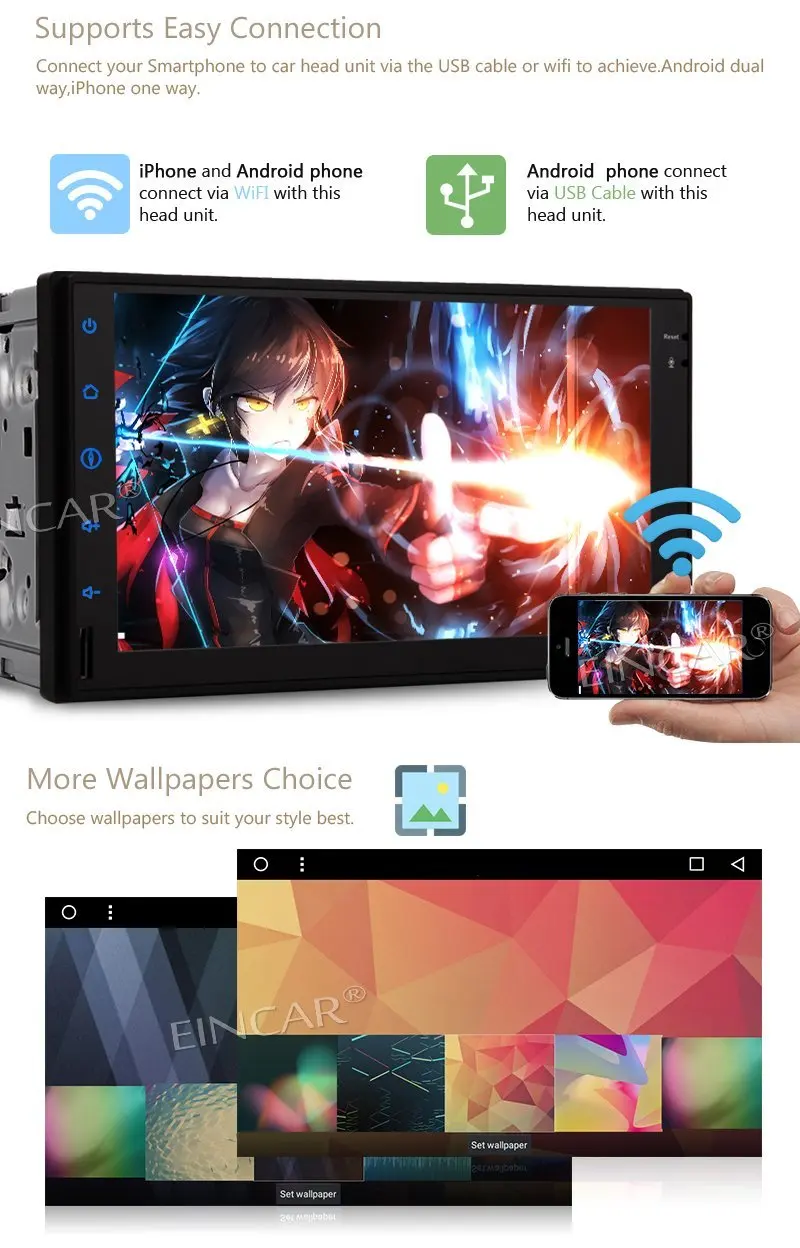 Perfect Capacitive Touch Screen audio Android 7.1 2Din No DVD Player radio Stereo GPS Headunit Support WiFi AM/FM+Wireless backup camera 3 Perfect Capacitive Touch Screen audio Android 7.1 2Din No DVD Player radio Stereo GPS Headunit Support WiFi AM/FM+Wireless backup camera 3