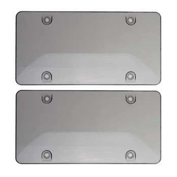 

1 Pair Flat License Plate Cover Heavy Duty Shields License Plate Protecting Cover F-Best