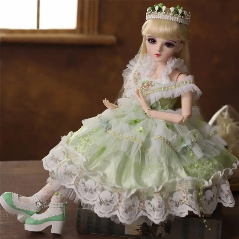 BJD кукла 1/3 карие глаза с BJD одежда парики обувь макияж ручной работы красота игрушки силиконовые Reborn кукла игрушка для детей - Цвет: could change eye