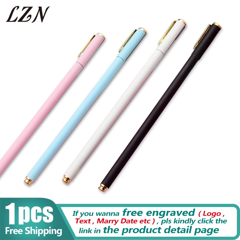 LZN изысканные Изящные Простые металлические ручки свежая гелевая ручка Kawaii школьный подарок офисный планировщик 0,5 мм