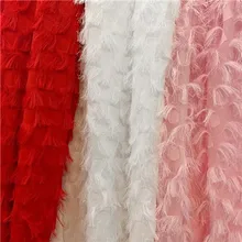 Изысканный срезанный цветок трехмерная перо тканевая кисточка перспектива текстура сетки модные ткани HG01