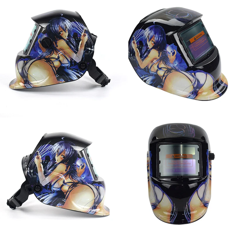 Auto Darkening Welding Helmet Electric Welding Mask Solar Powered Grinding Polish Safety Protective Welder Goggles Cap Working