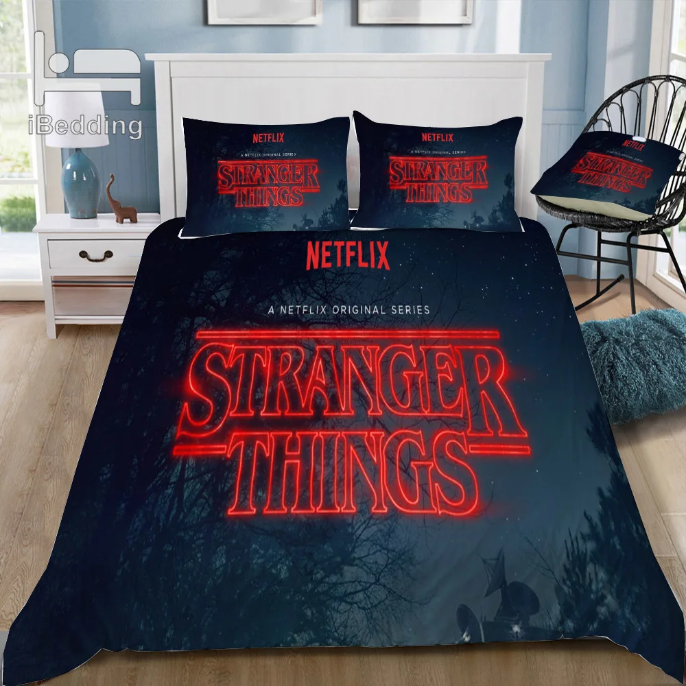 New Fashion Movie Stranger-Things 3D Bedding Set Printed Duvet Cover Set Twin Full Queen King Size Dropshipping