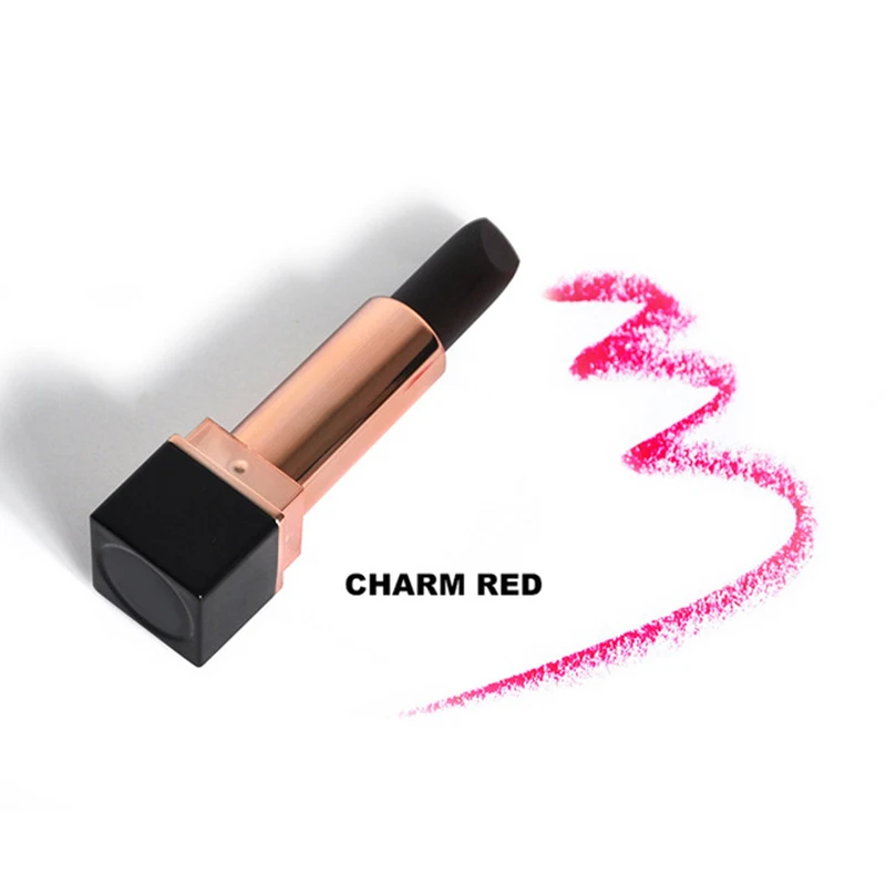 Charm Red 3 цвета, черная роза, увлажняющая бархатная губная помада, легко окрашивается, тинт для губ, стойкая матовая губная помада телесного цвета, TSLM1 - Цвет: Charm Red