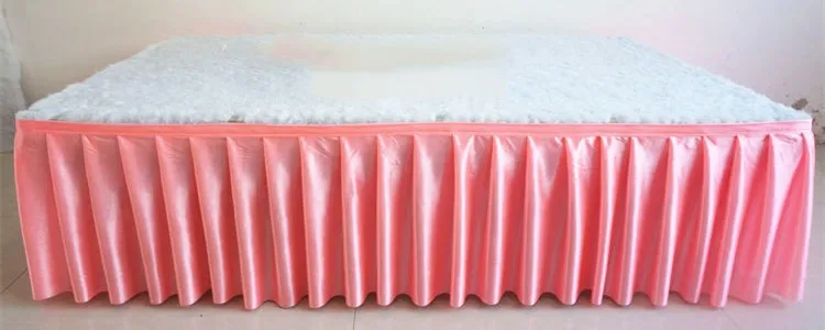 Ice silk chiffon Wedding Table Skirt Party Banquet Stage Table Skirt for Cloth Decoration Multicolor