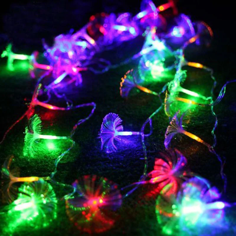 

2018 2.5M 10 Petunia Flowers Led String Garland Flashing Light Christmas Wedding Holiday Party Home Luminaria Decoration Lamp