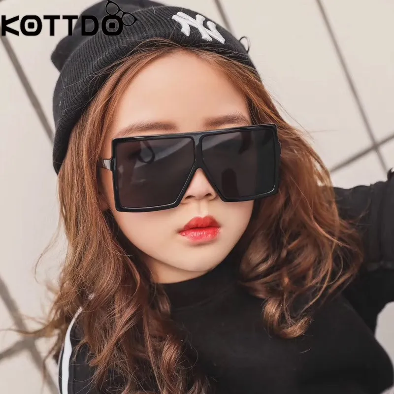

KOTTDO square kids sunglasses girls baby boys festival punk oversized sunglasses uv400 glasses children oculos de sol masculino