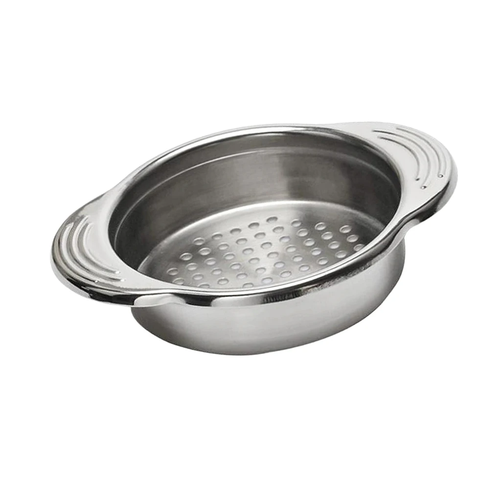 Stainless Steel Silver Can Tin Round Hole Strainer Drainer Liquid Drain Home