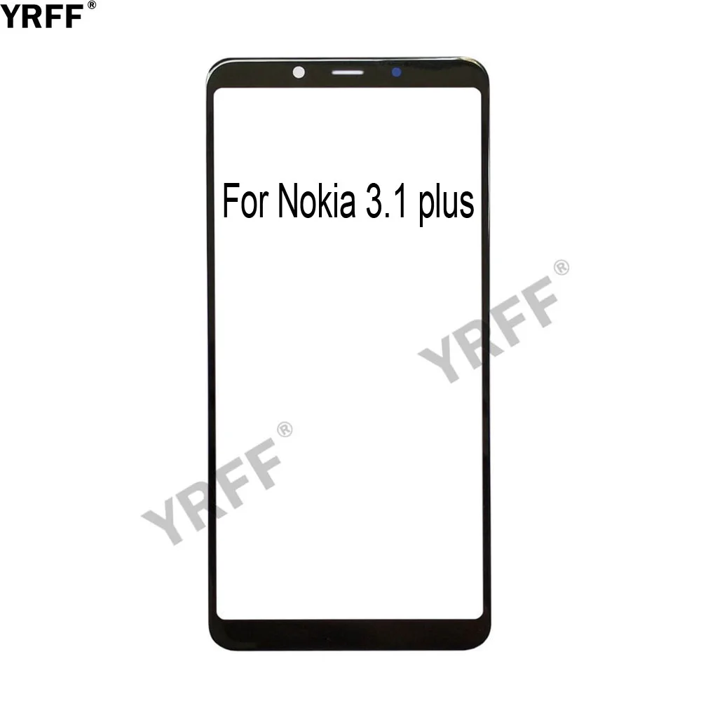 Мобильное(без сенсорного экрана) внешнее стекло для Nokia 3,1 Plus запасная Передняя стеклянная панель