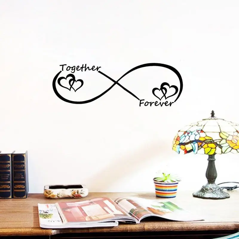 Q047 Together Forever Infinity Bedroom Wall Decoration Decal Home Wall