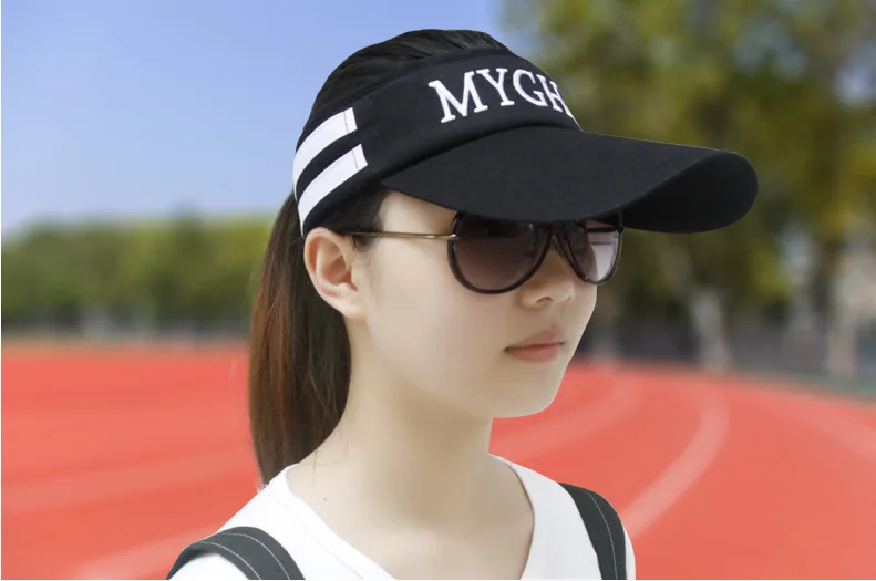 sun visor caps men women sun visor hat outdoor summer black white visors for women  (15)