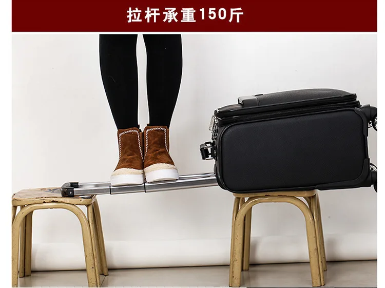Unisex Business Travel Rolling Luggage Spinner Wheels 18 inch Suitcase Airplane Clothing Carry On Trolley Luggage (7)