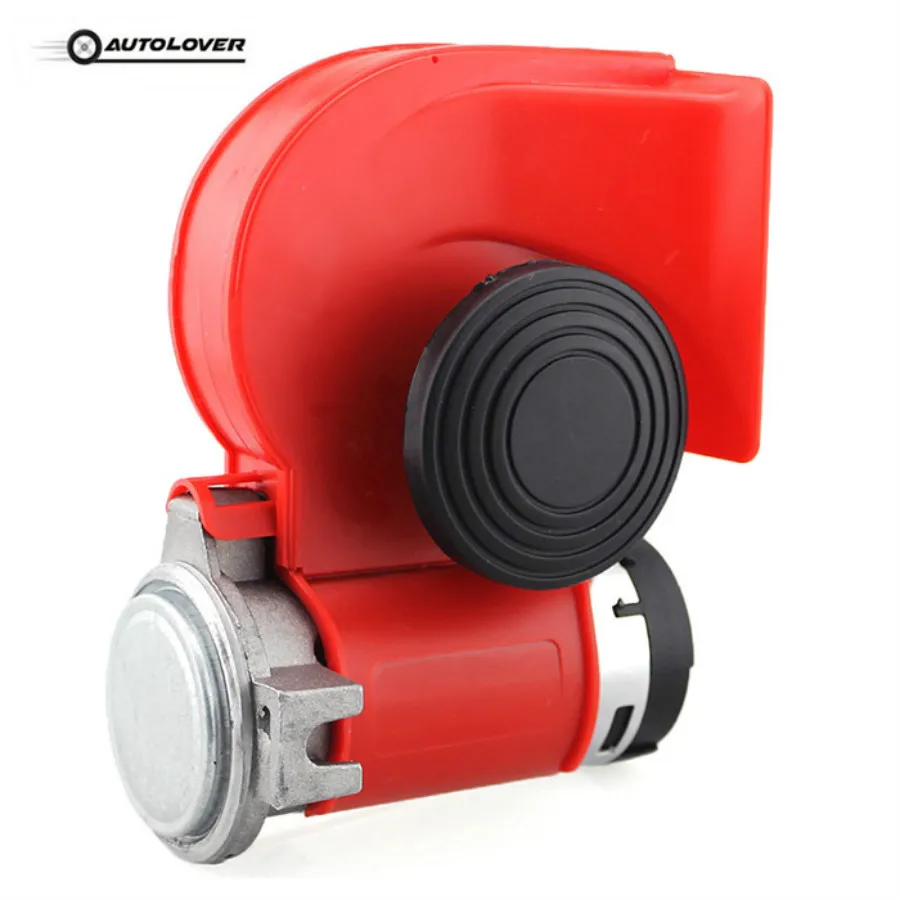 

Hot Sale H314 12V 125DB Car Air Horn Snail Compact Siren Loud Alarm Kit Red For Motorcycle trucks Car Horn Available