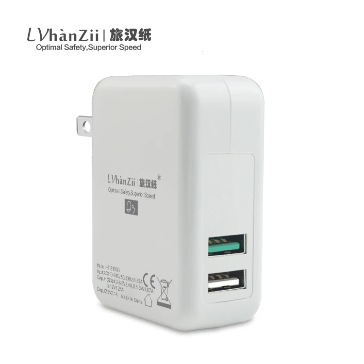 

Quick Charge 3.0 30W Dual USB Wall Charger QC 3.0 Fast Charging Chargers for Iphone 8 Plus Samsung Travel Foldable US Adapter