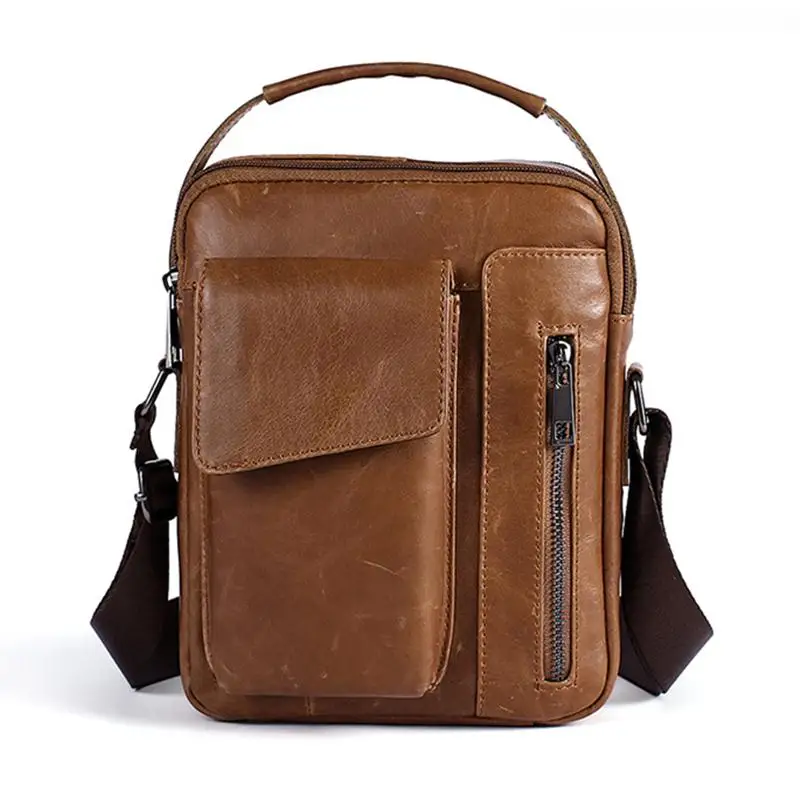 

100% Genuine Leather Mens Bag High Quality Handbag Man Messenger Bag Brand Male Business Shoulder Crossbody Bags For Men Tote