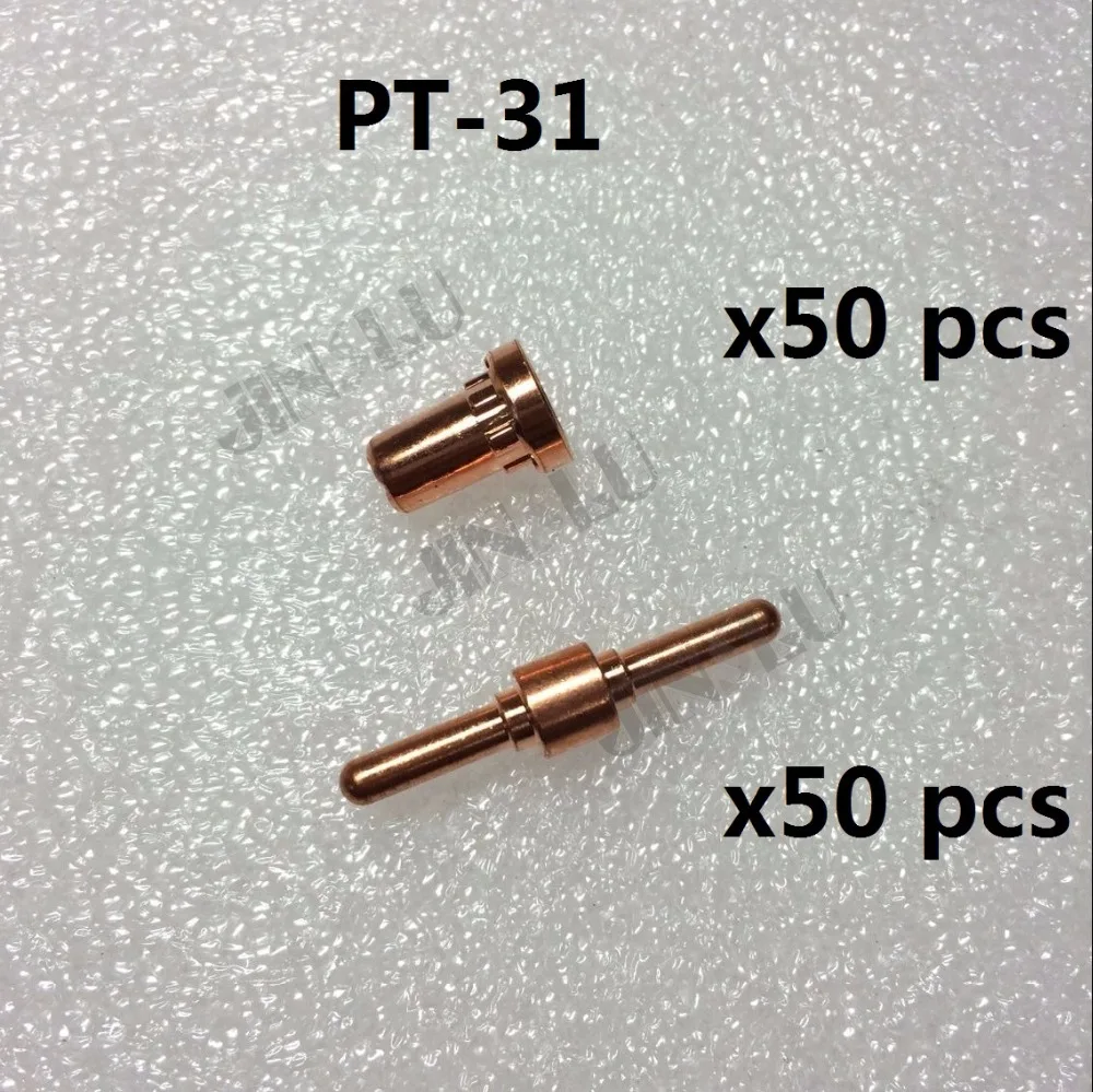 

PT-31 PT31 Tip 50pcs + Electrode 50pcs Air Plasma Cutter Cutting Machine LGK-40 CT 312 CT 416