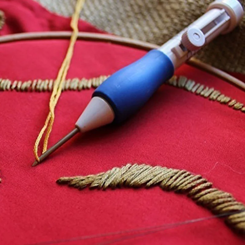 Magic Embroidery Pen Stitching Punch Needle Set Craft Knitting Sewing