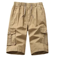 Новые повседневные, из чистого хлопка с несколькими карманами Korte Broek Heren