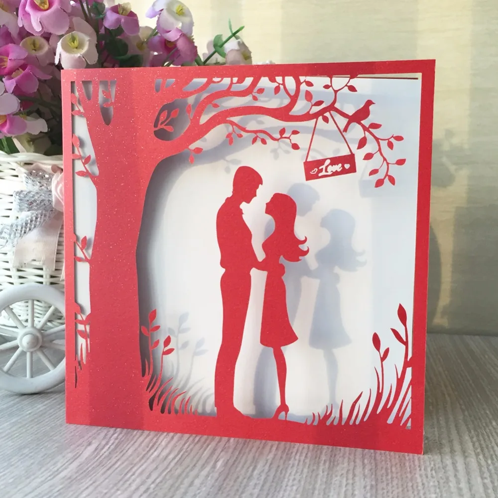 30pcs pearlized glossy paper red color vintage romantic