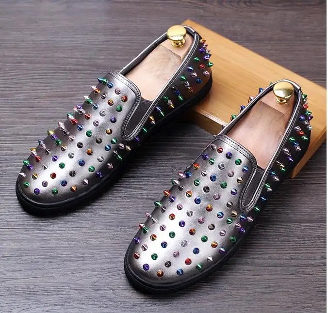 Модные мужские туфли из натуральной кожи; Zapatillas Superstar; Повседневные Легкие мужские кожаные туфли типа мокасин с круглым носком на плоской подошве
