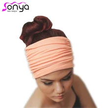 Разноцветные осенние тюрбаны для женщин, хлопковые аксессуары для волос, 12 цветов, повседневные шиньоны TJ001