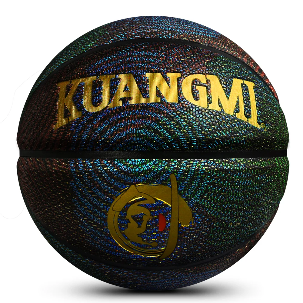 Kuangmi Mode Cool Street Cuir Composite Ballon de Basket Taille 6 7 pour Utilisation int/érieur ext/érieur
