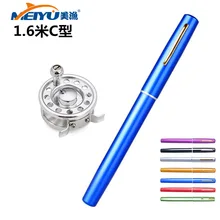 EMMROD Mini Portable Pen Fishing Rod Fly Fishing Round Ice Fishing Rafts Angeles Boat Fishing Rod  Bridge 1.6 Meters Type C