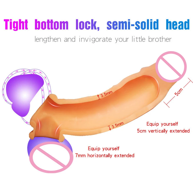 Женский Вибратор Реалистичный рукав Расширение Презервативы Для мужчин Многоразовый рукав для полового члена Мужской удлинитель Дилдо Усилитель Взрослый секс-магазин для взрослых