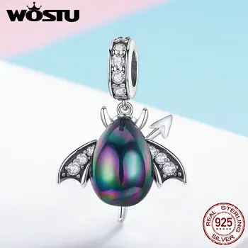 

WOSTU New Design 925 Sterling Silver Little Devil Egg Beads Fit Charm Bracelet & Necklace Pendant For Women Jewelry FIC1063-K