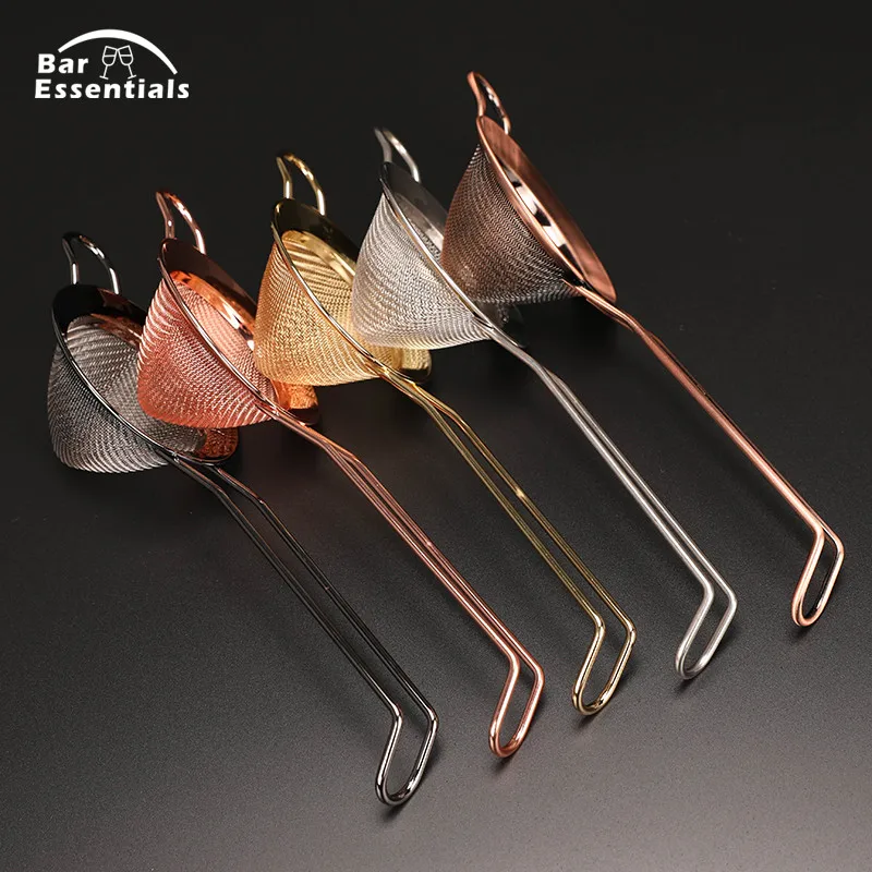 304 Stainless Steel Hawthorn Cocktail Strainer Fine Mesh Julep Juice