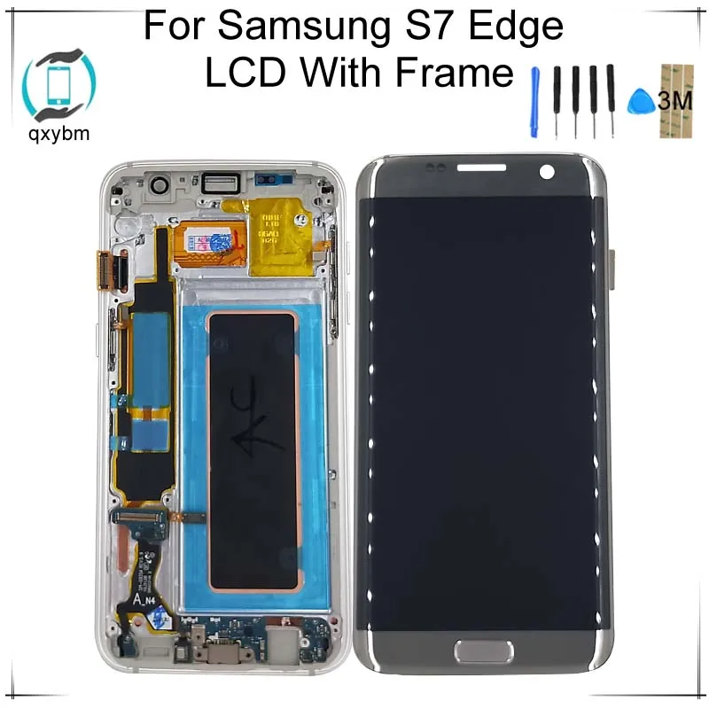 

Super OLED 5.5" For SAMSUNG For GALAXY S7 Edge S7edge G935 G935F G935FD LCD Display with Frame Touch Screen Digitizer